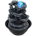 Gymax Tabletop Water Fountain W Rolling Crystal Ball Color Changing
