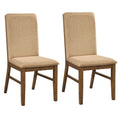 Gymax Upholstered Dining Chairs Set Of 2 W Solid Rubber Wood Legs For