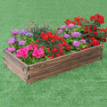Gymax Wooden Raised Garden Bed Kit Elevated Planter Box For Growing Herbs Vegetable As Pic