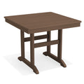 Hdpe 35.8L Square Dining Table With 1.7D Bulit In Umbrella Hole