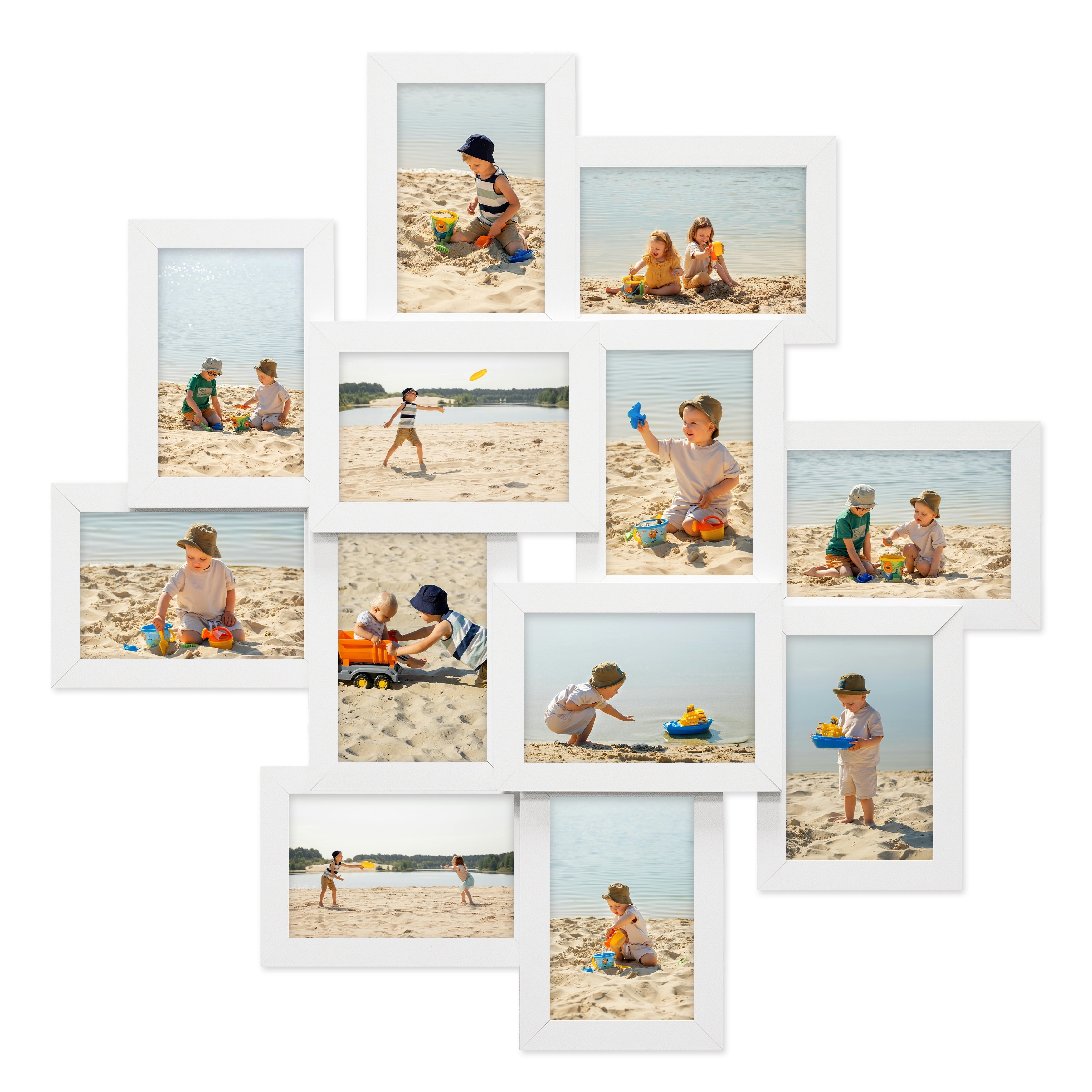 Hello Laura 12 Opening Decorative Wall Hanging Collage Puzzle Picture Photo Frame