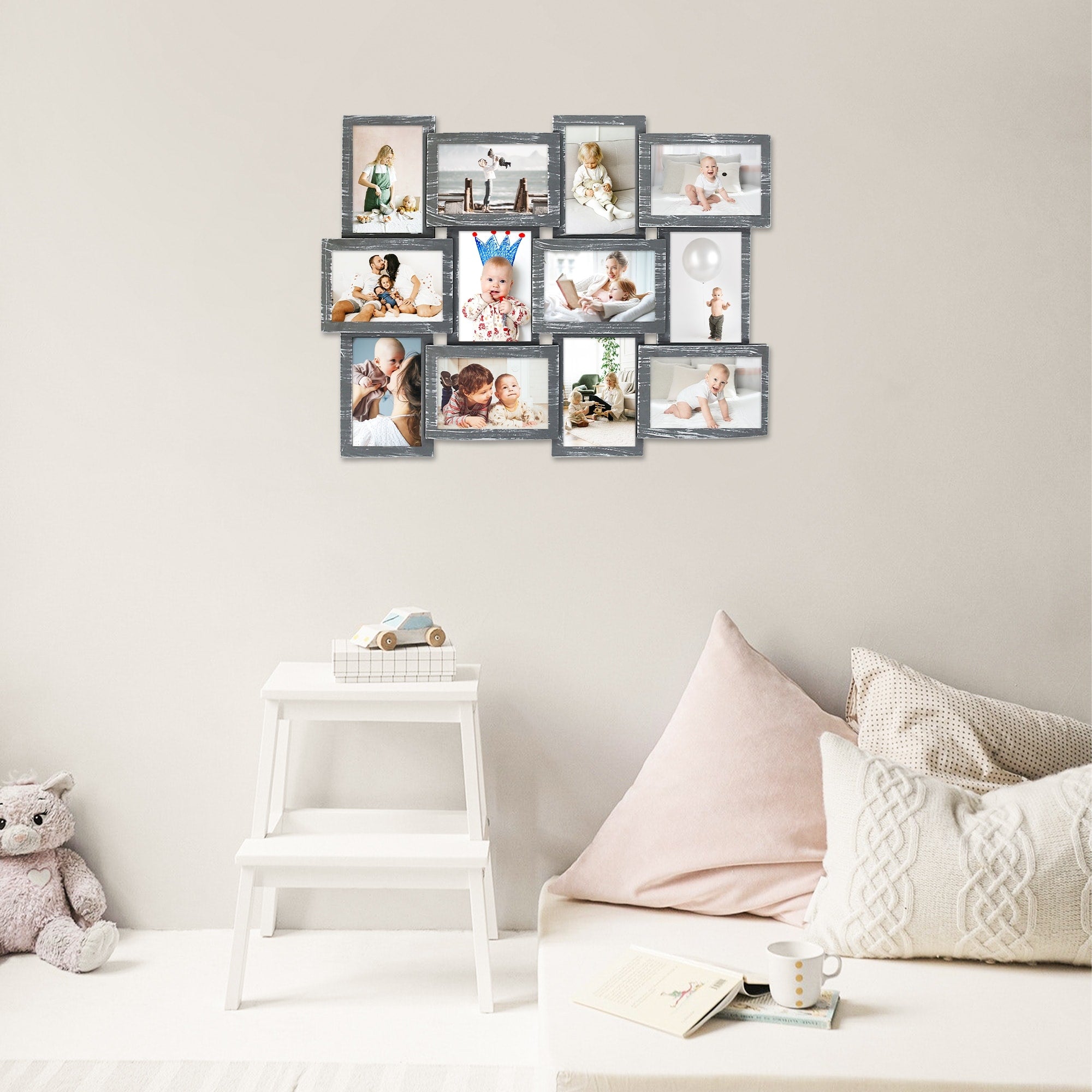 Hello Laura 12 Opening Decorative Wall Hanging Collage Puzzle Picture Photo Frame