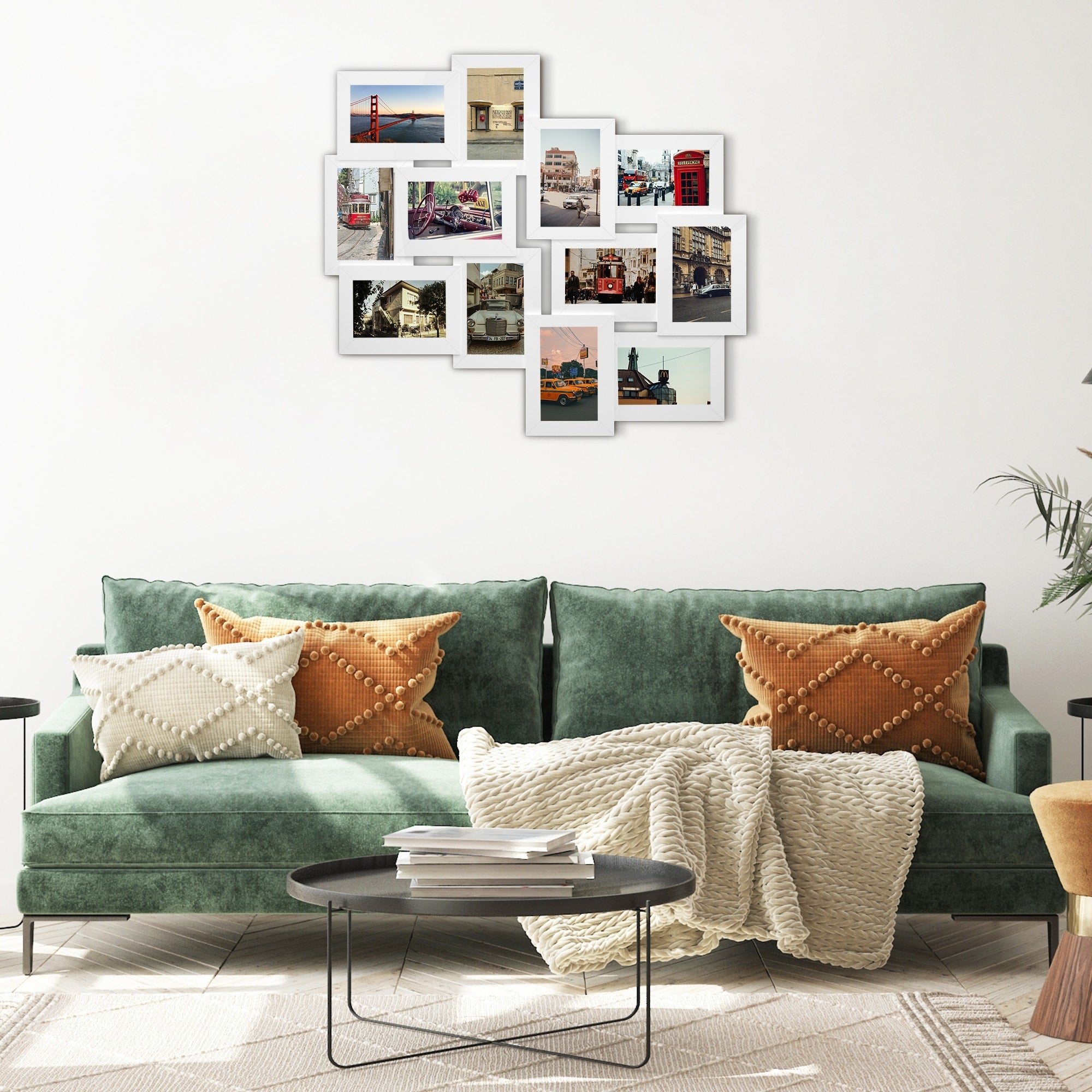 Hello Laura 12 Opening Decorative Wall Hanging Collage Puzzle Picture Photo Frame