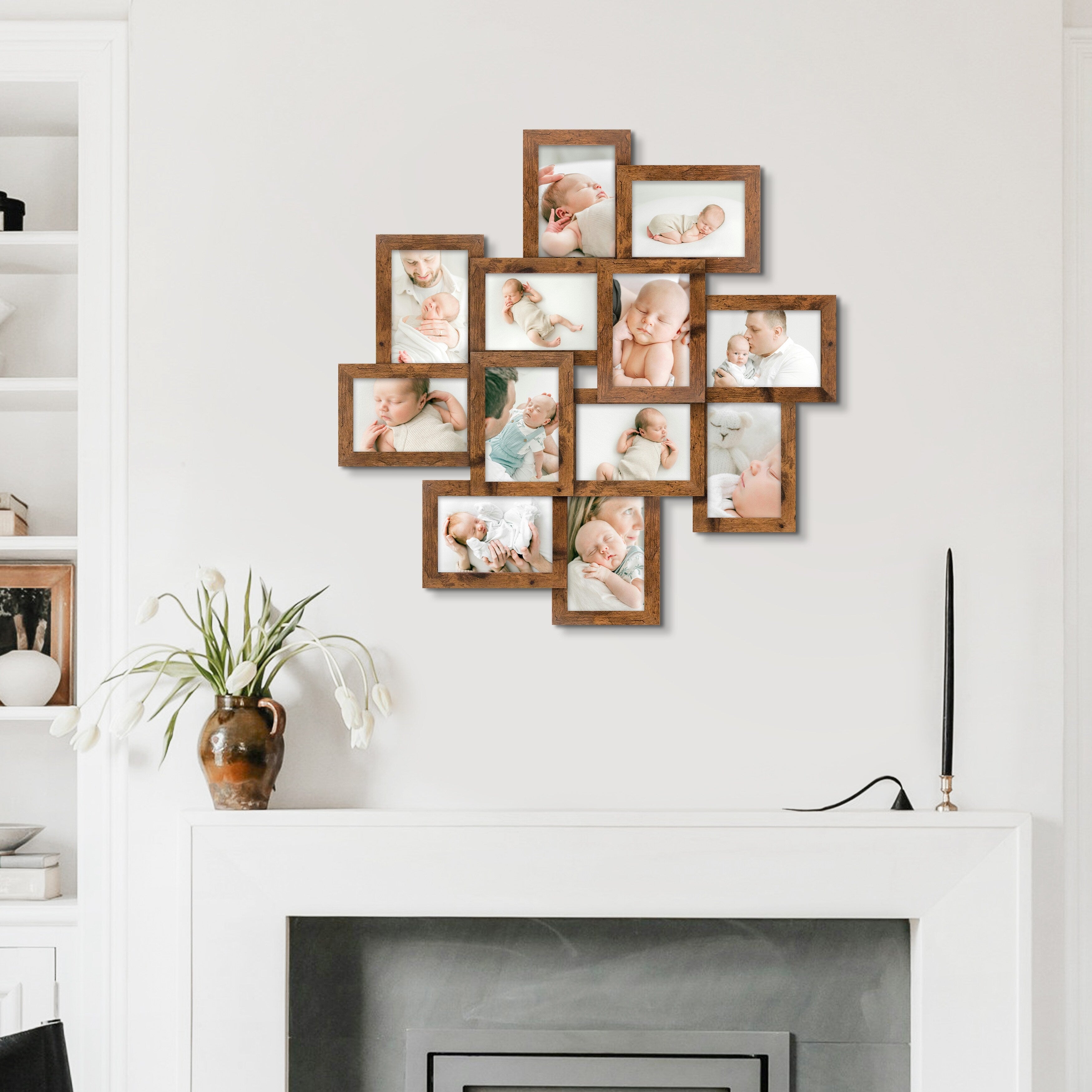 Hello Laura 12 Opening Decorative Wall Hanging Collage Puzzle Picture Photo Frame