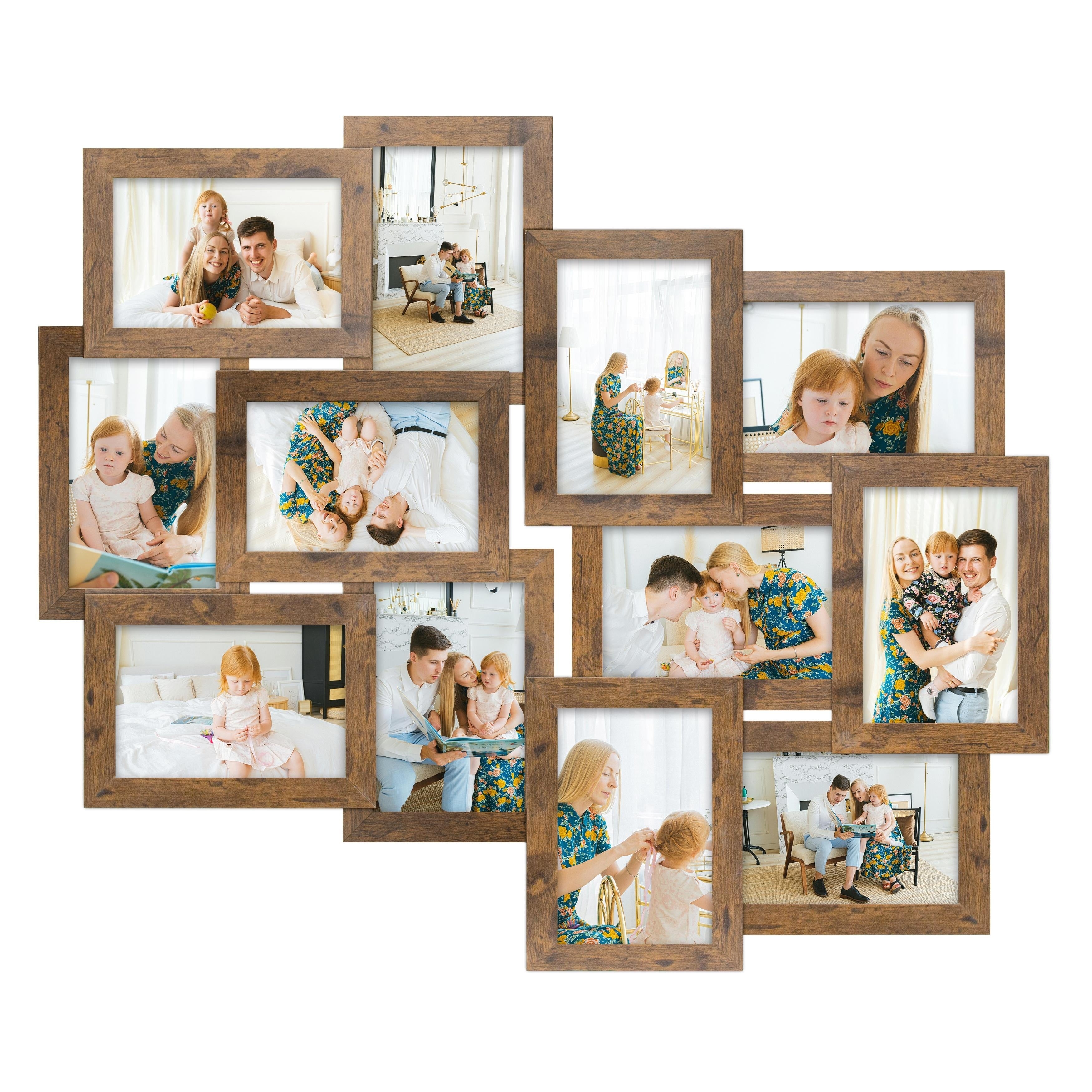 Hello Laura 12 Opening Decorative Wall Hanging Collage Puzzle Picture Photo Frame