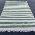 Handmade Herat Oriental Indo Striped Contemporary Wool Kilim India 45 X 66
