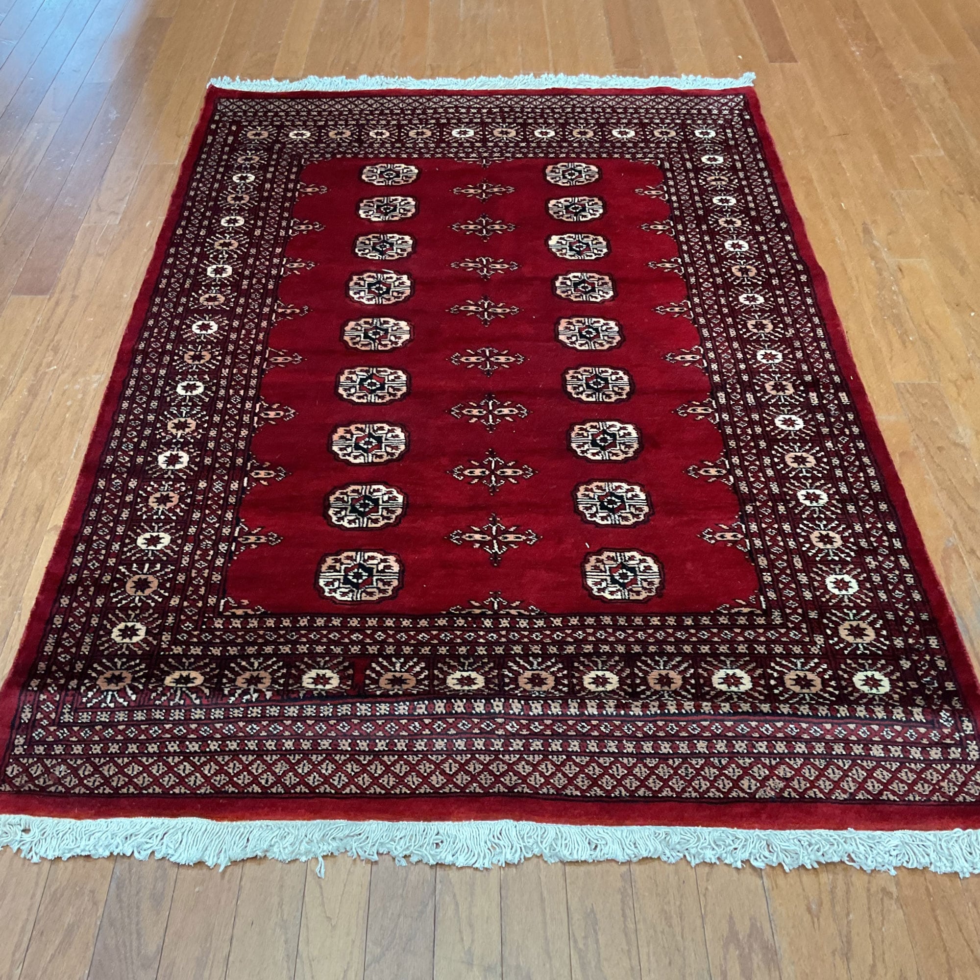 Handmade Herat Oriental Pakistan Bokhara Wool Rug Pakistan 4 X 6