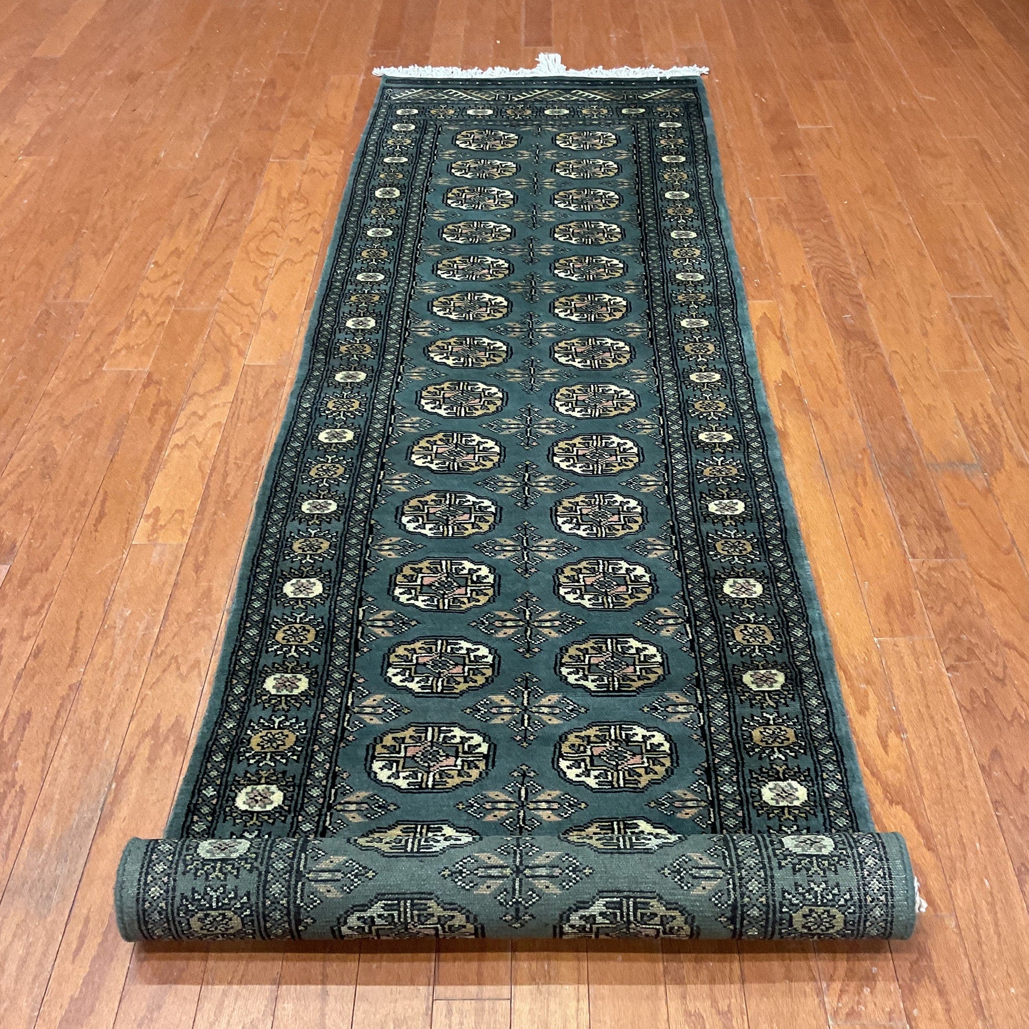 Handmade Herat Oriental Pakistani Prince Bokhara Wool Runner Pakistan 26 X 13