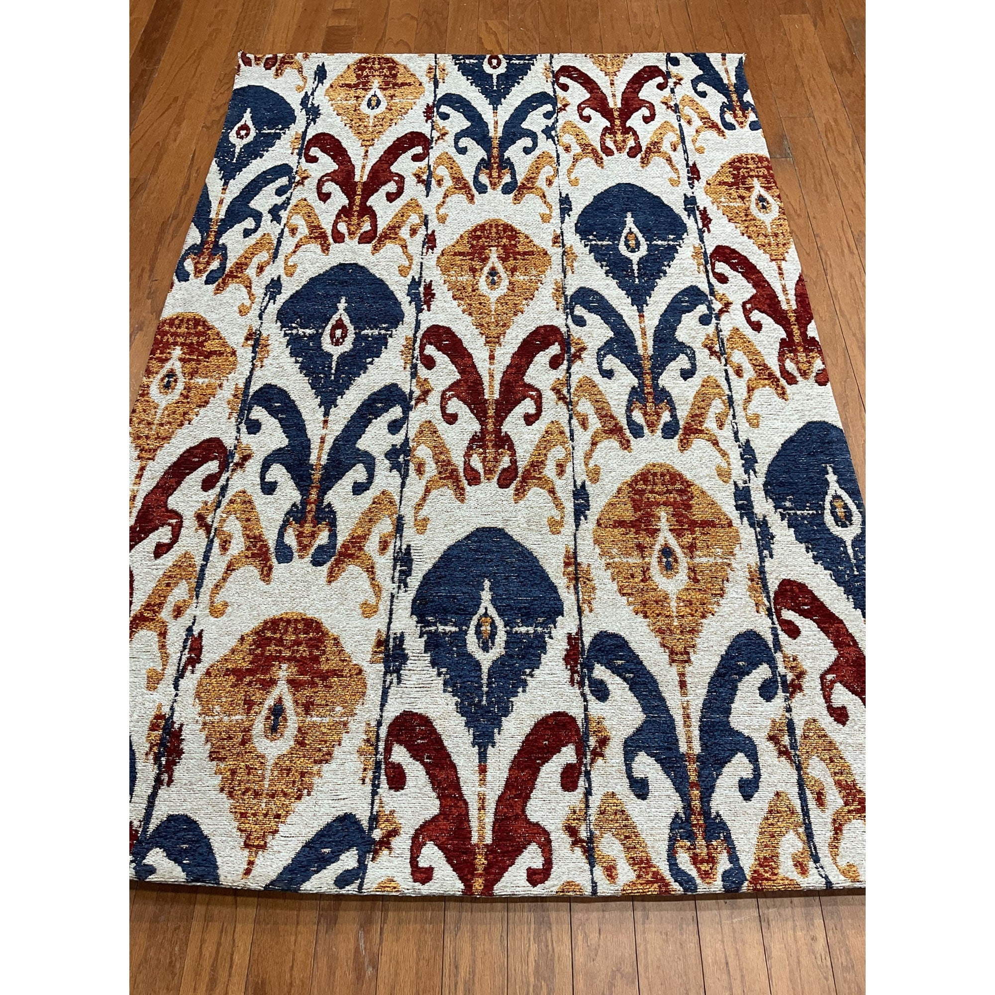 Handmade Herat Oriental Indo Chenille Flatweave Ikat Rug India 4 X 6