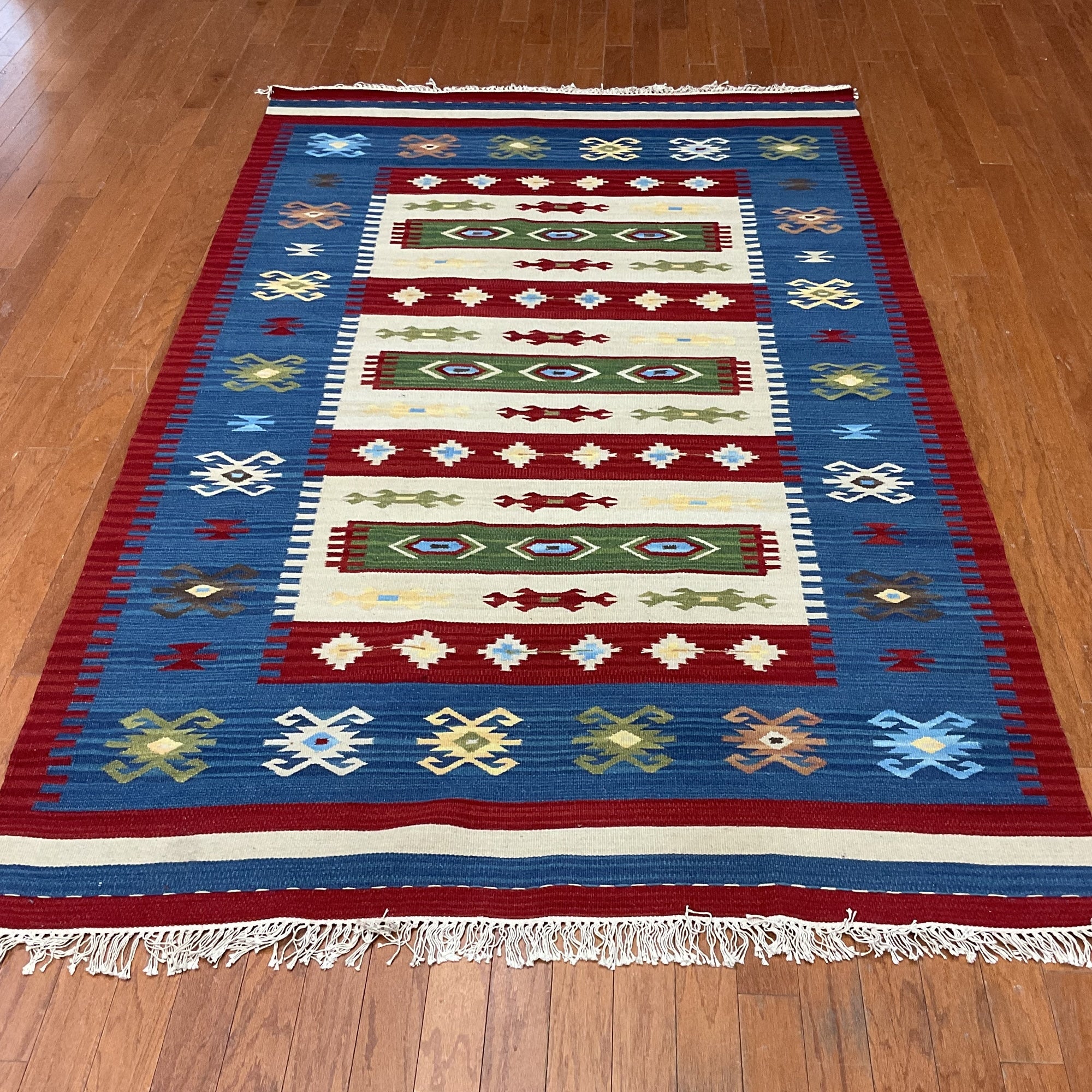 Handmade Herat Oriental Indo Hand Woven Kilim Wool Rug 26 X 8 26 X 8