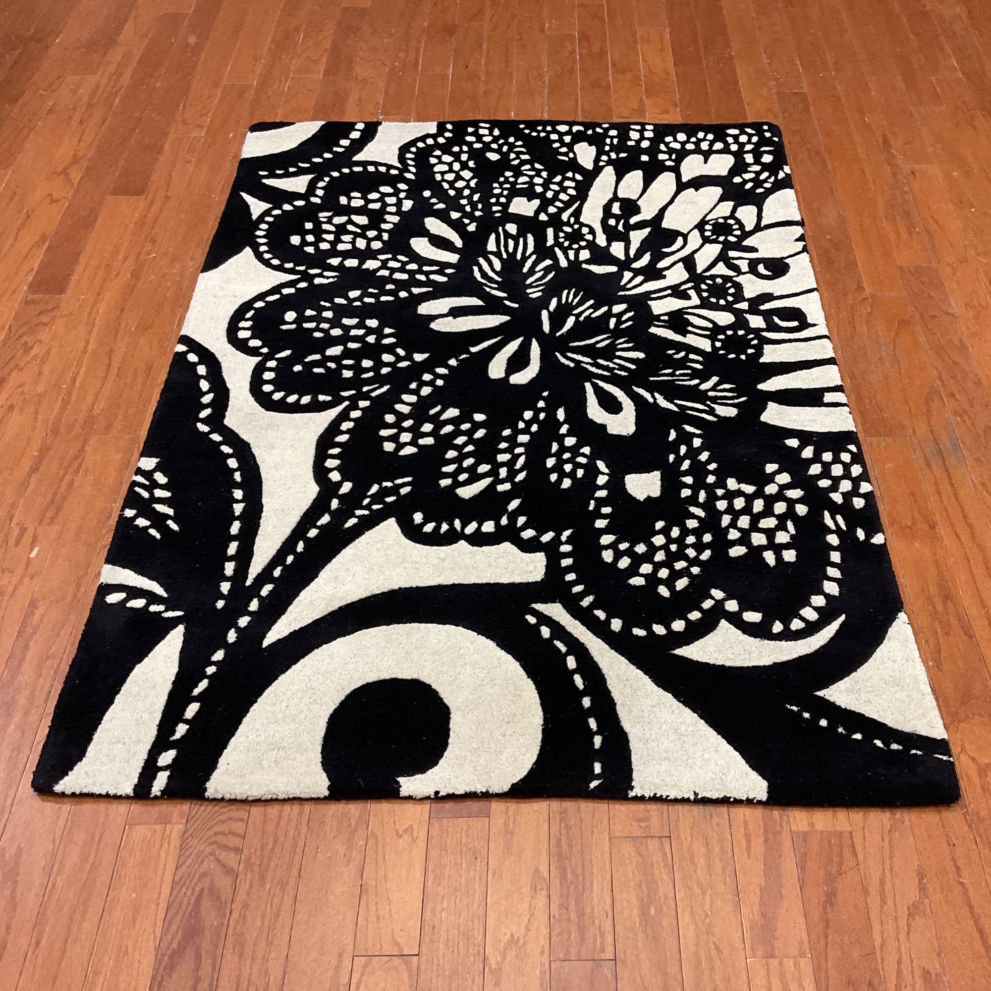 Handmade Herat Oriental Indo Wool Rug India 49 X 69