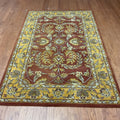 Handmade Herat Oriental Indo Kashan Wool Rug India 5 X 8