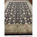 Handmade Herat Oriental Indo Hand Knotted Kashan Wool Rug 10 X 14 10 X 14