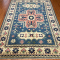 Herat Oriental Afghan Hand Knotted Kazak Vegetable Dye Wool Rug 6 X 9