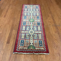 Handmade Herat Oriental Indo Tribal Kazak Wool Runner India 26 X 8
