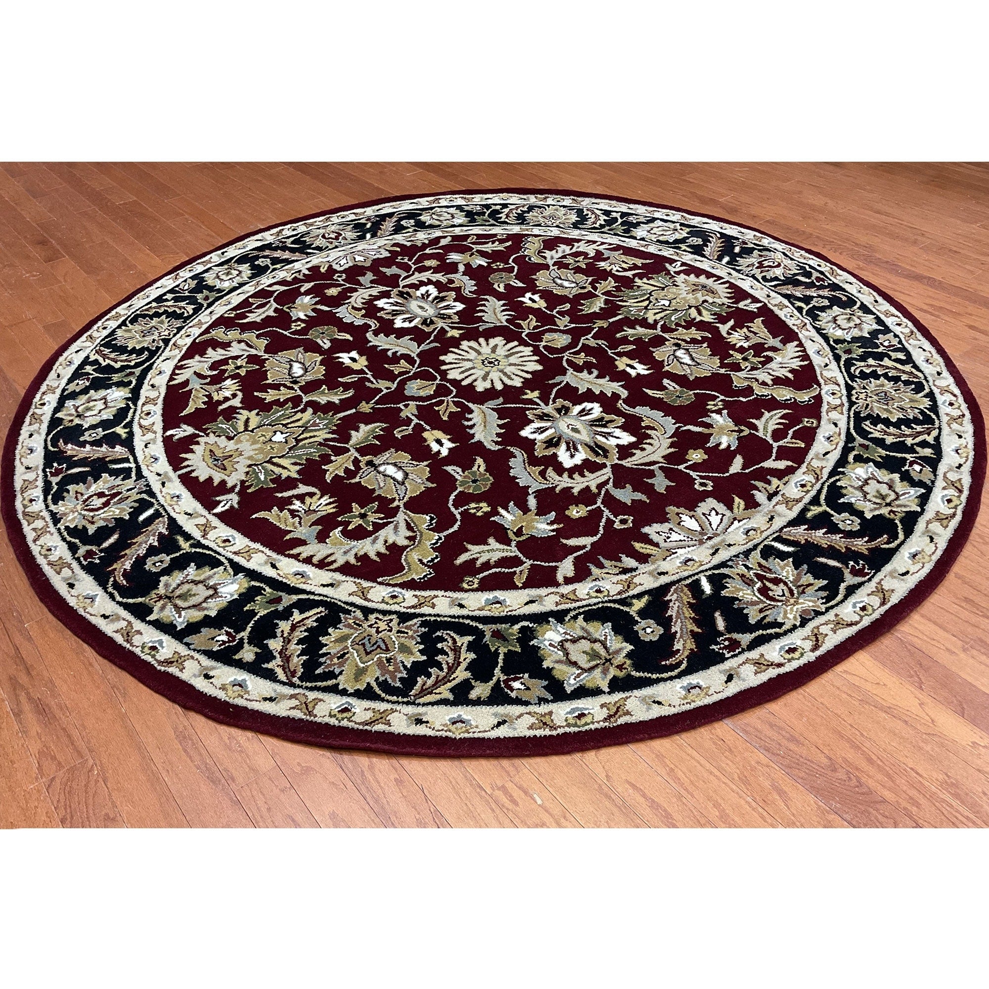 Herat Oriental Indo Hand Tufted Mahal Wool Round Rug 8 X 8 8 X 8