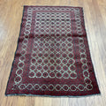 Handmade One Of A Kind Tribal Balouchi Wool Rug Afghanistan 29 X 47
