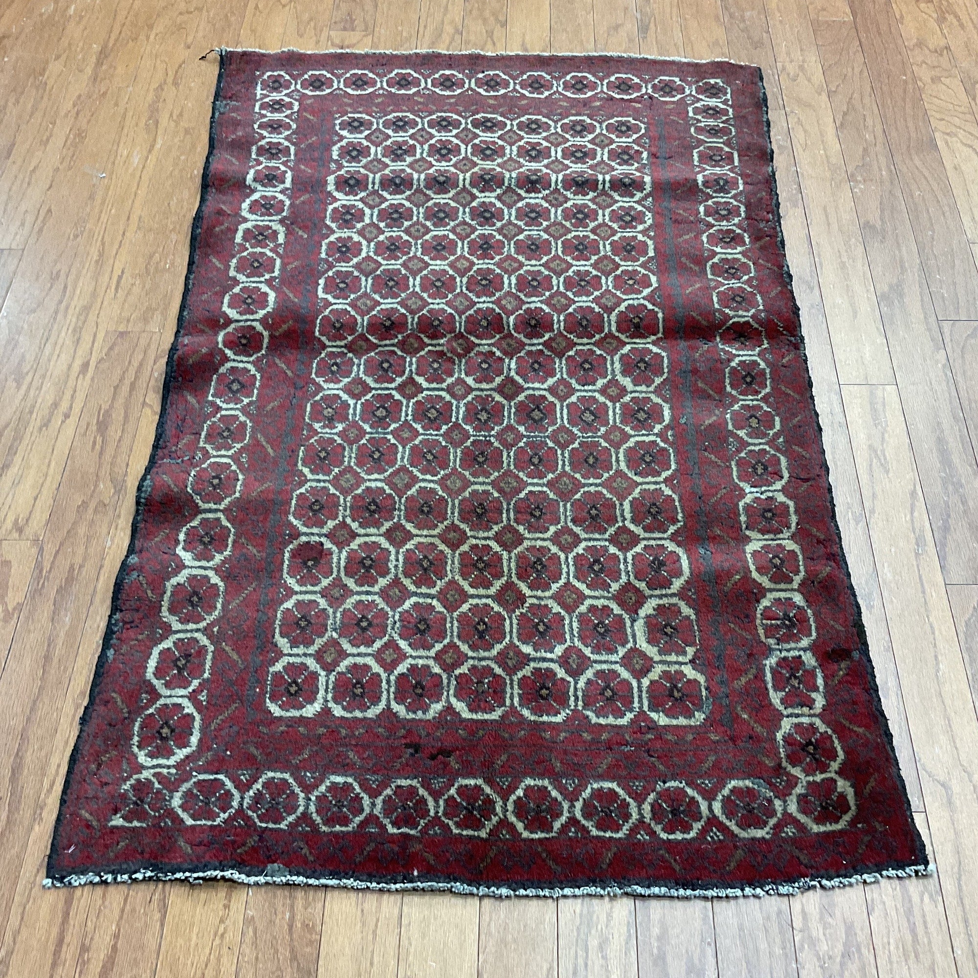 Handmade One Of A Kind Tribal Balouchi Wool Rug Afghanistan 29 X 47