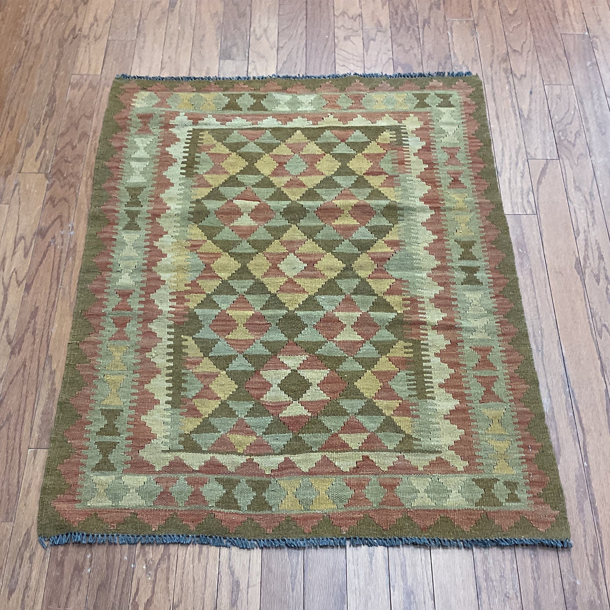 Handmade Herat Oriental Afghan Tribal Wool Kilim Afghanistan 31 X 311