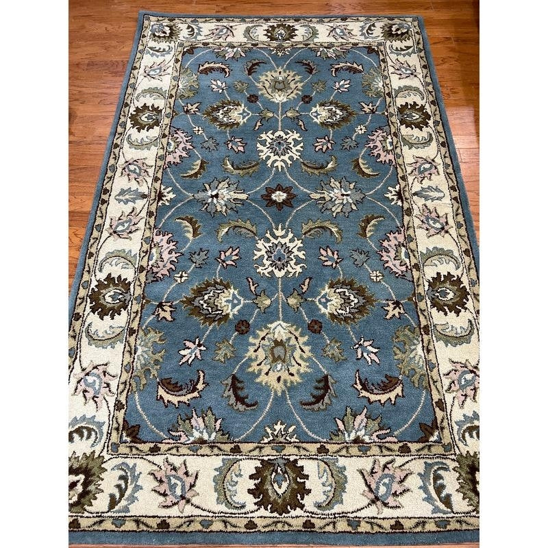 Handmade Herat Oriental Persian Indo Tabriz Wool Rug India 5 X 8