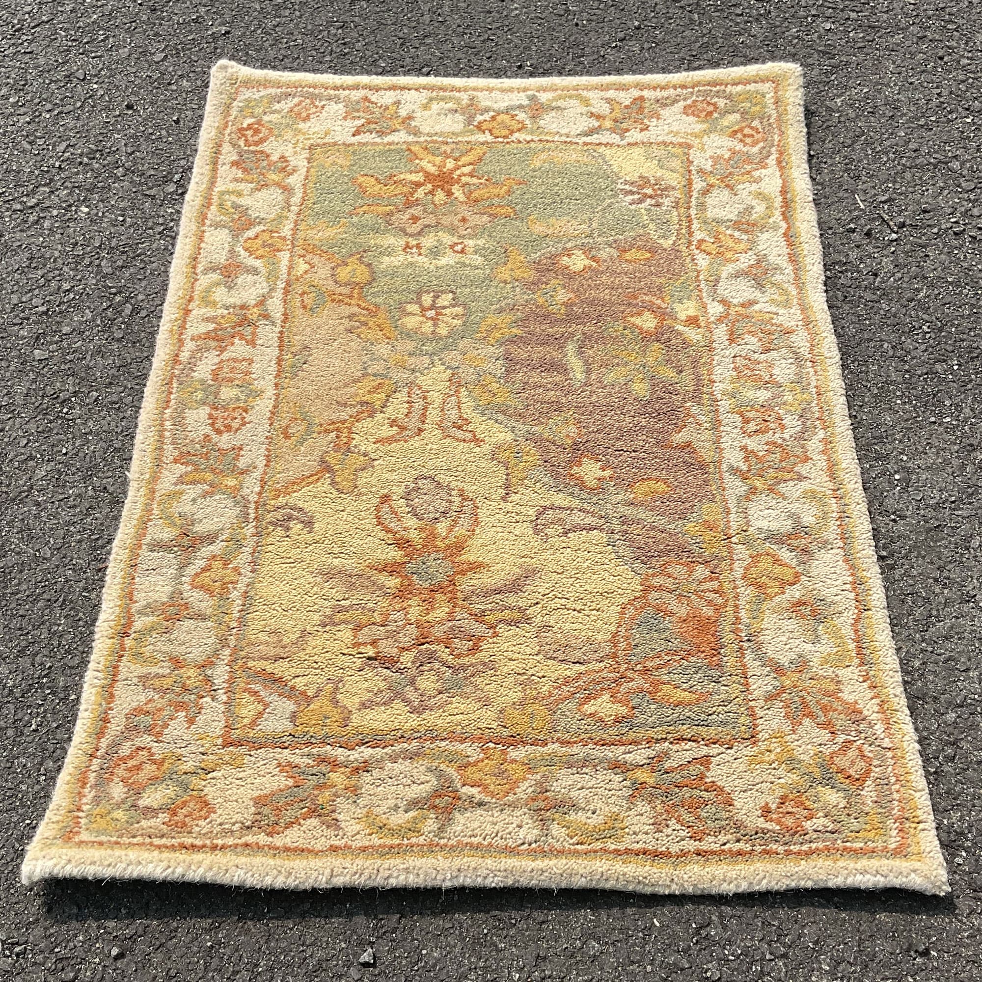 Handmade Herat Oriental Indo Tabriz Wool Rug India 73 X 93