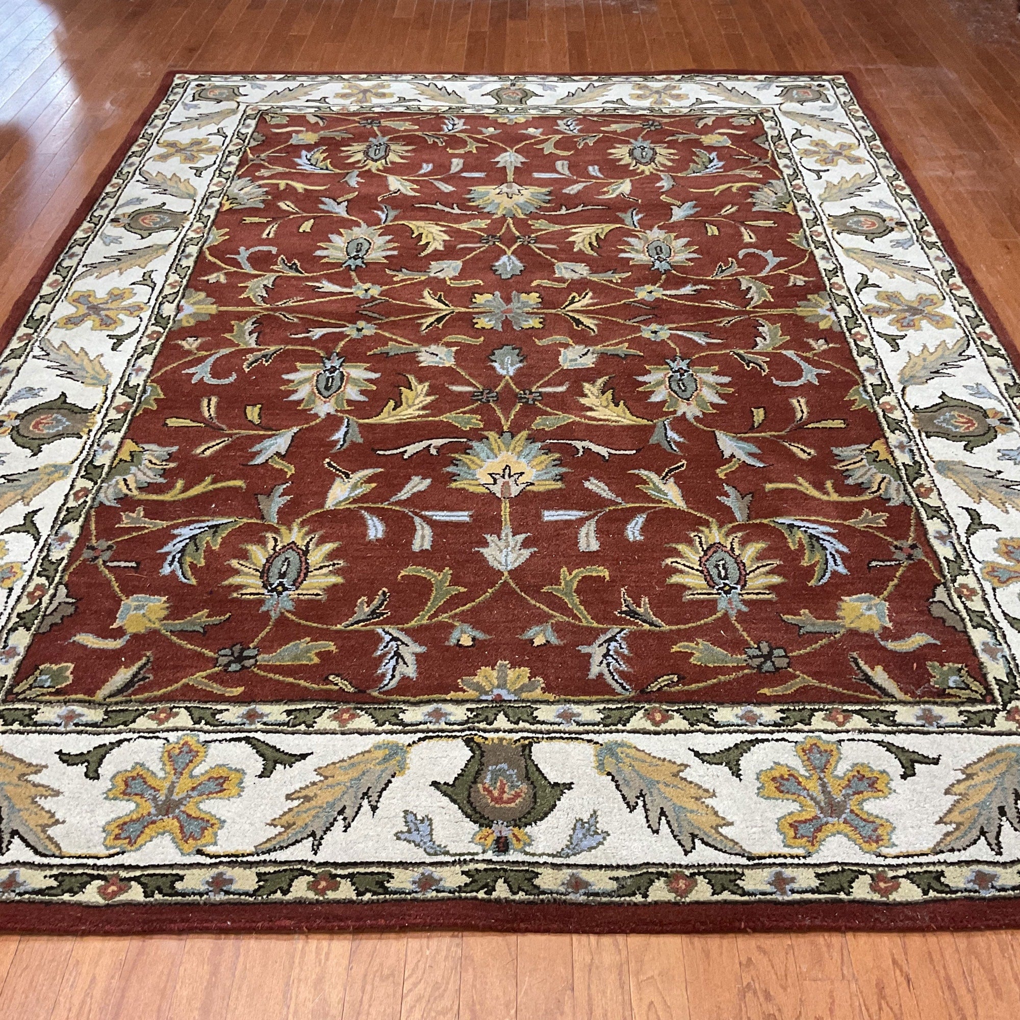 Handmade Herat Oriental Indo Hand Tufted Tabriz Wool Rug 8 X 11 8 X 11