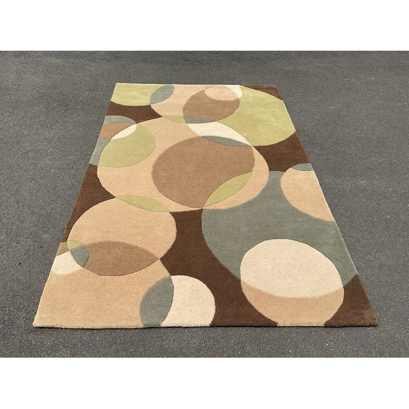 Herat Oriental Indo Hand Tufted Tibetan Wool Rug 5 X 8