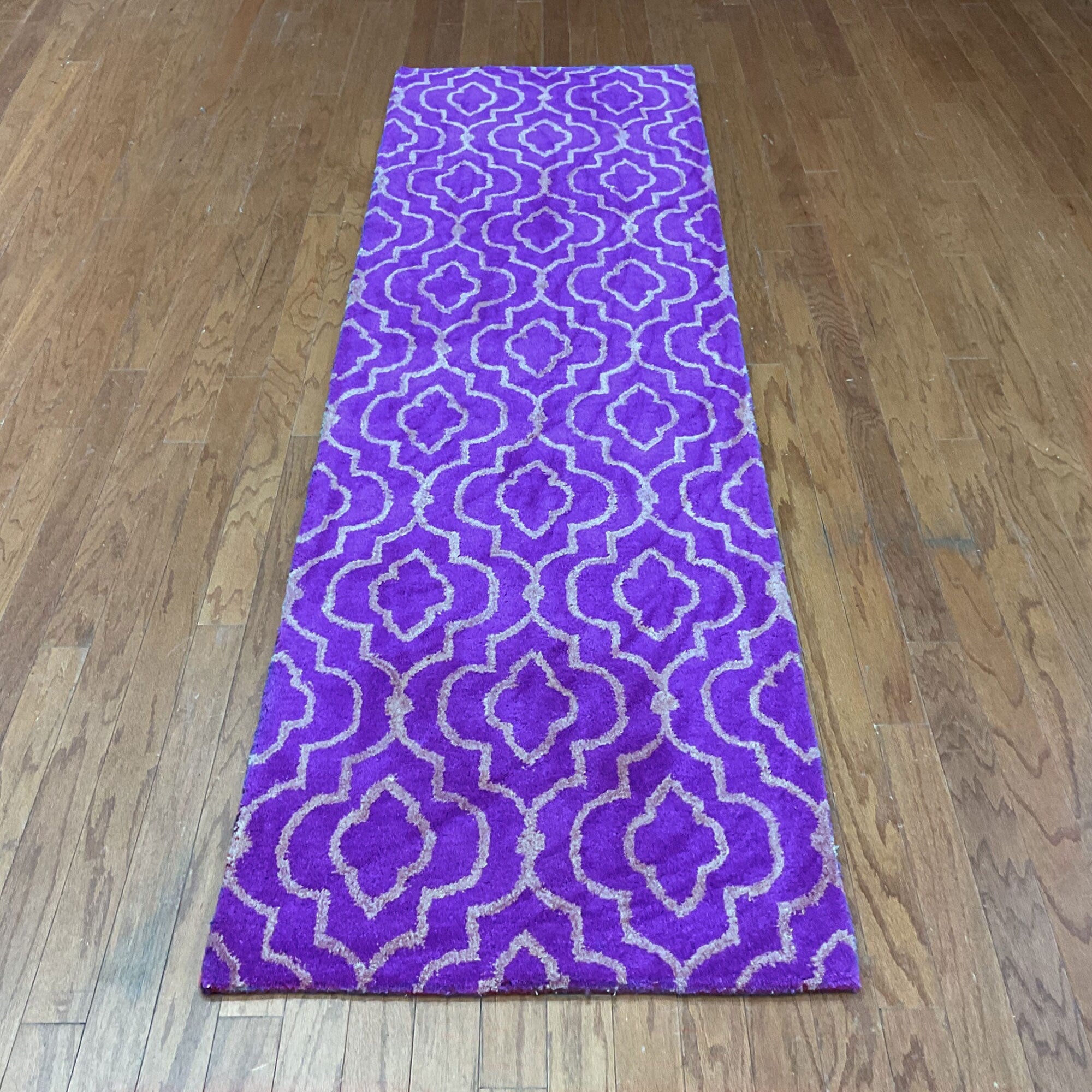 Handmade Herat Oriental Indo Tibetan Wool Runner India 26 X 8
