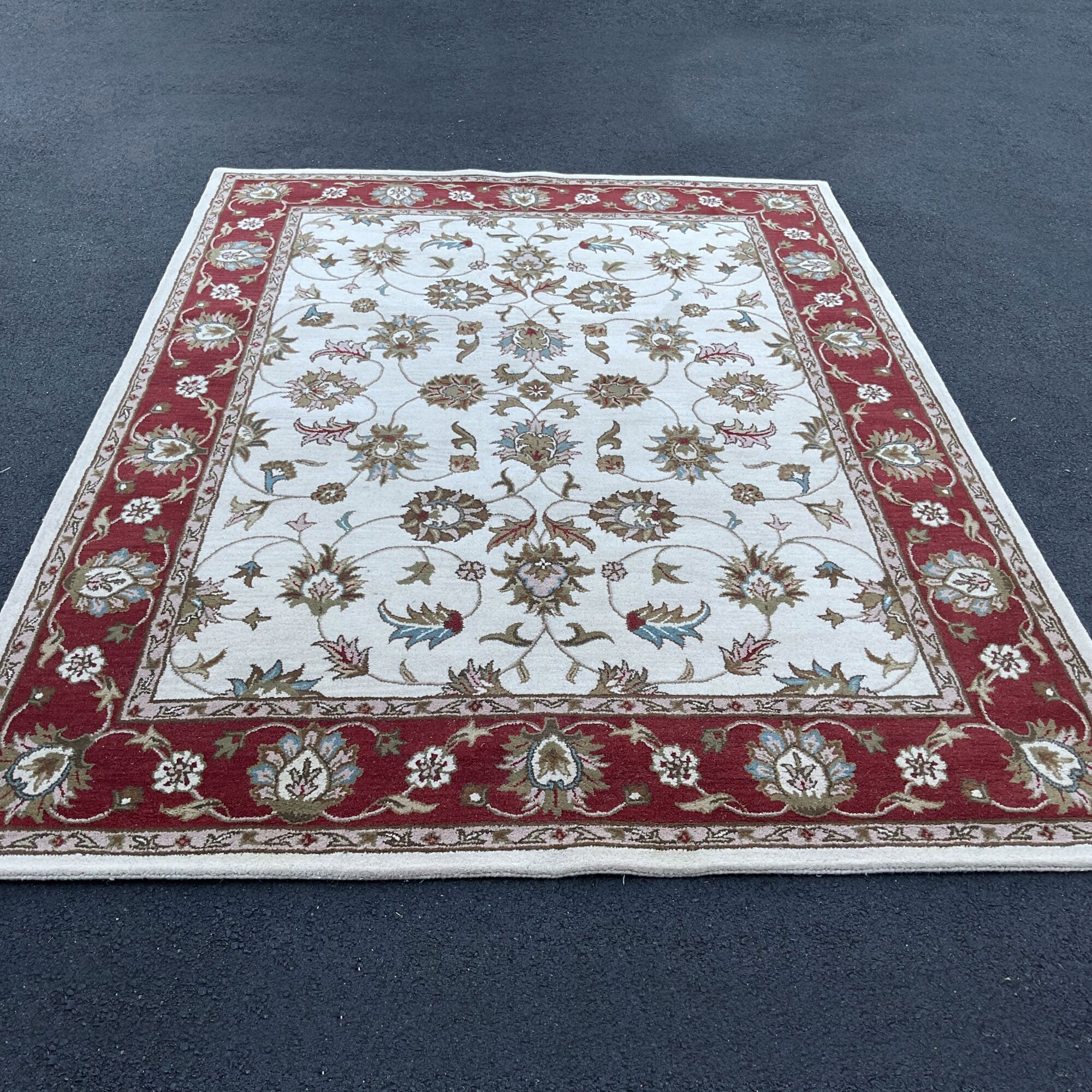 Handmade Herat Oriental Indo Hand Tufted Tabriz Wool Rug 8 X 10 8 X 10