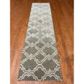 Handmade Herat Oriental Indo Hand Tufted Trellis Wool Rug 26 X 10 26 X 10