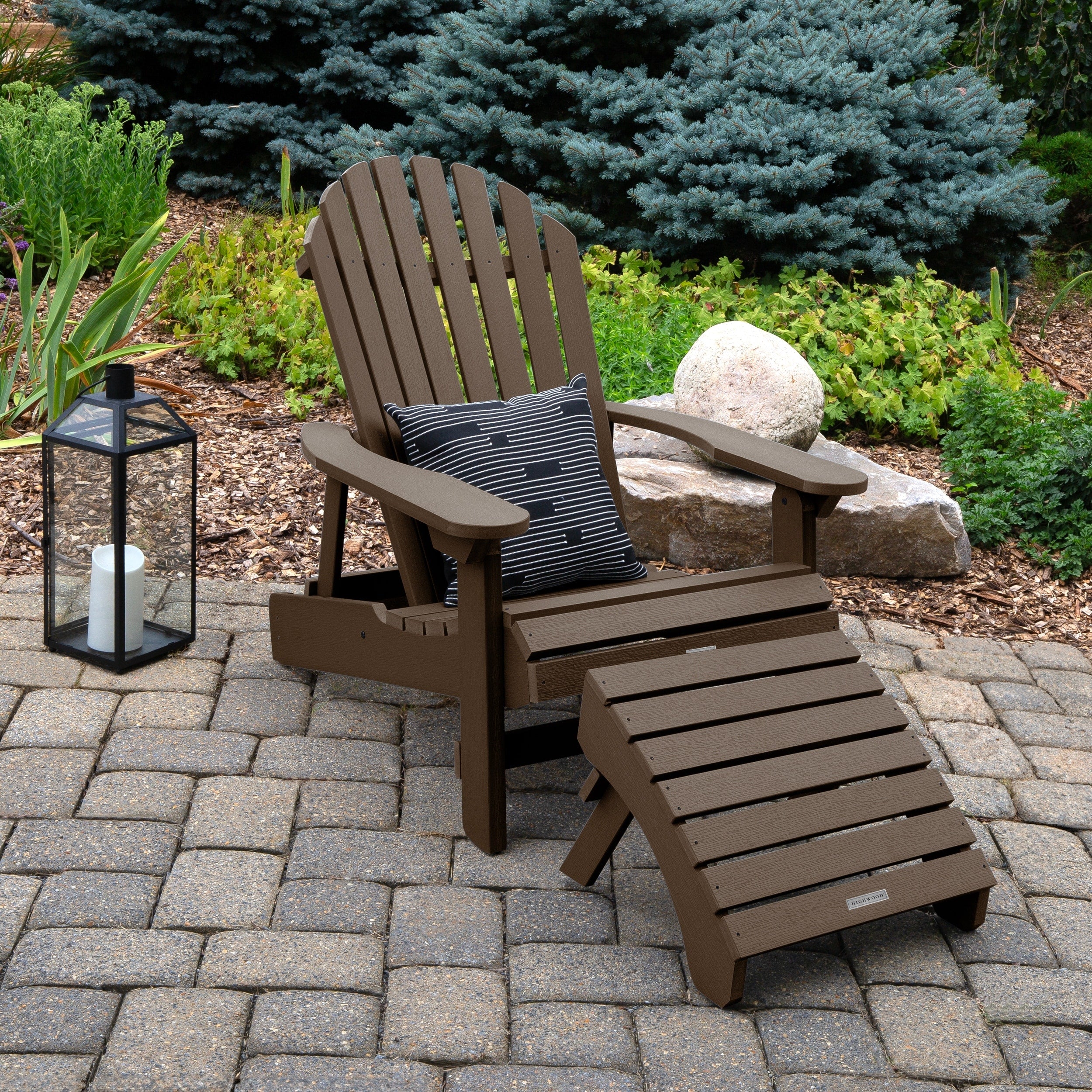 Havenside Home Mandalay Folding Recliner Chair With Folding Ottoman