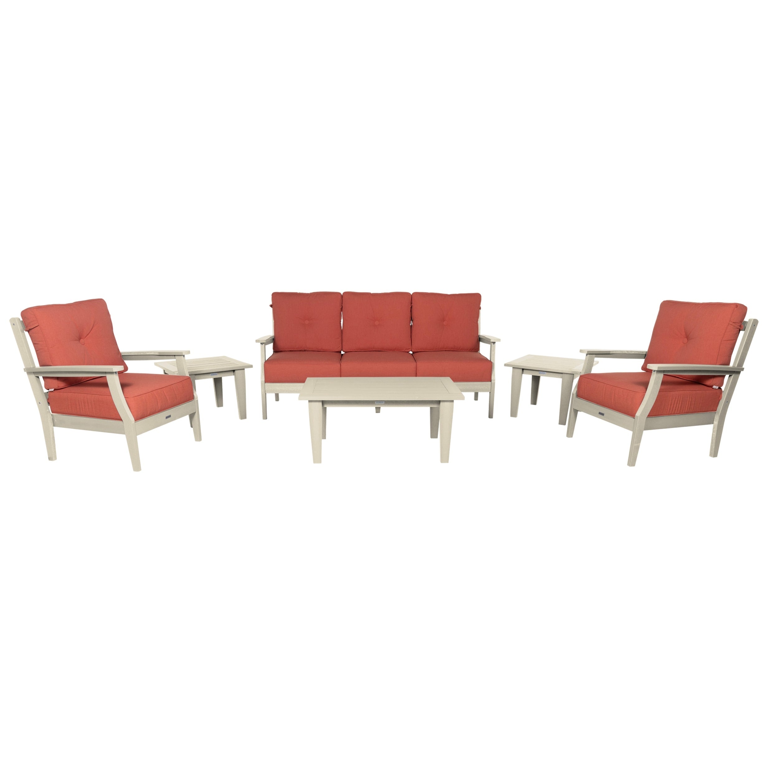 Highwood Lehigh 6 Piece Couch And Chair Deep Seating Set