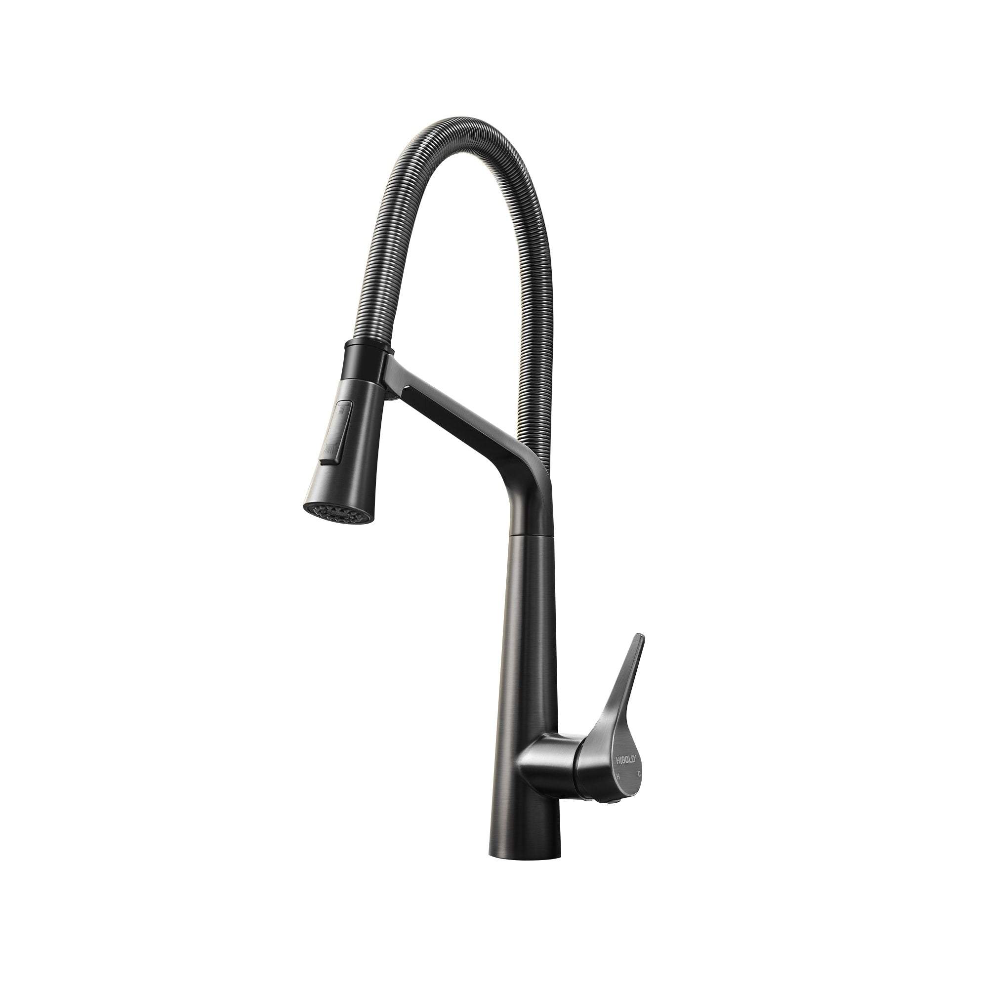 Higold Bn2.0 High Arc Spring Kitchen Faucet With Magnetic Technology If Design Award Reddot Award Gun Black Finished