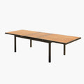 Higold Heck Extendable Patio Dining Table Aluminum Outdoor Table For 10 12 Person Garden Lawn Rectangular Table Teak