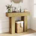 Homcom 41.7 Entryway Table Narrow Farmhouse Console Table With Thickened Tabletop And Legs For Entryway Behind Couch Sofa