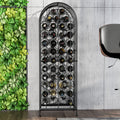 Homcom Free Standing Decorative Wrought Iron Wine Rack Jail