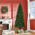 Homcom 7 Pvc Hinged Unlit Artificial Christmas Tree Green