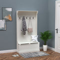 Homcom Hall Tree With Storage Bench And Coat Rack