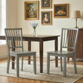 Homcom Farmhouse Dining Chairs Set Of 2 Ergonomic Armless Kitchen Chairs With Rubberwood Legs For Dining Room Kitchen