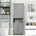 Homcom Freestanding Bathroom Storage Cabinet With Shutter Doors And Adjustable Shelves Toilet Vanity Cabinet White