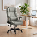 Homcom Heavy Duty Office Chair 400Lbs With Airbag Lumbar Support Pet Friendly Fabric Big And Tall Desk Chair