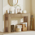 Homcom Modern Entryway Table 47 Narrow Console Table For Entryway Sofa Table Behind Couch Living Room Hallway Walnut