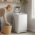 Homcom Portable Washing Machine 1.3 Cu. Ft. Compact Washer With 8 Programs 6 Water Levels Led Display Drain Pump White