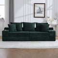 Homefun Corduroy Upholstered Compressed Oversized Sofa Bed With Cup Holder And Side Pockets For Living Room