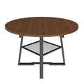 Homylin 47 Extendable Round Dining Table With Storage