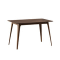 Homylin 47 Walnut Mid Century Dining Table With Wood Legs