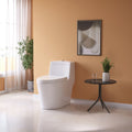 Horow 1 Piece Dual Flush Elongated Toilet White 0.8 1.28 Gpf Seat Included N A