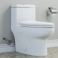 Horow 1 Piece High Efficiency Dual Flush Elongated Toilet White 1.1 1.6 Gpf Soft Close Seat N A