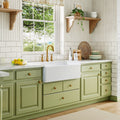 Horow 33 In. White Fireclay Rectangular Farmhouse Apron Front Kitchen Sink Single Bowl With Grid And Strainer