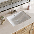 Horow Claritypure 21.62 In. X 15.75 In. Undermount Bathroom Sink In White Ceramic With Overflow Drain N A